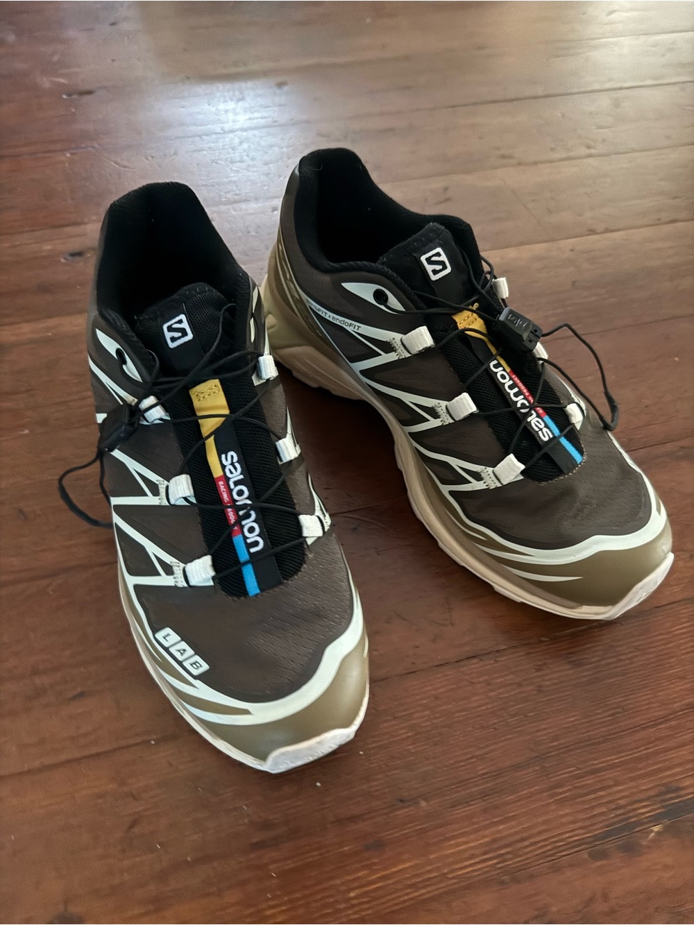 Salomon S-Lab XT-6 Trail Shoes in Black and Cream